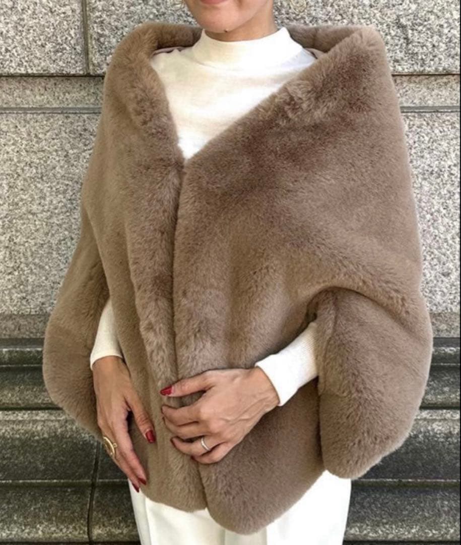 【未使用】JENNE リッチボリュームファーケープ