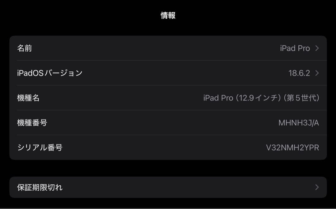 第5世代iPad Pro 12.9インチ 256GB