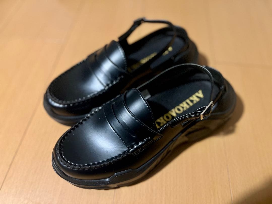 AKIKOAOKI demi ブラックローファー 23cm