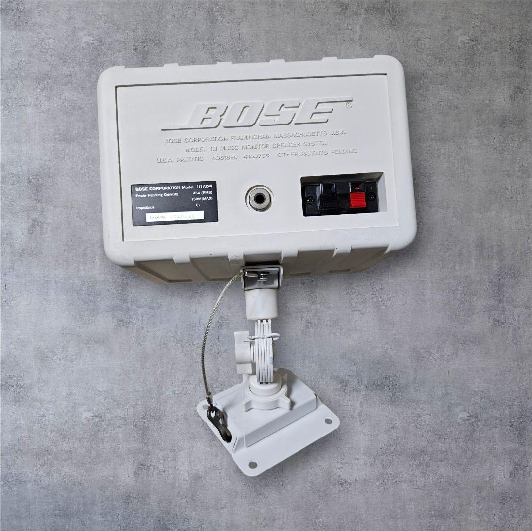 BOSE ボーズ 111ADW ペアスピーカー 白 純正吊り金具付