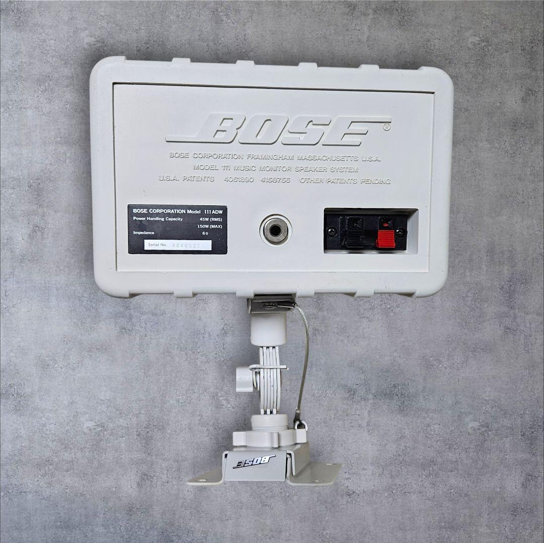 BOSE ボーズ 111ADW ペアスピーカー 白 純正吊り金具付