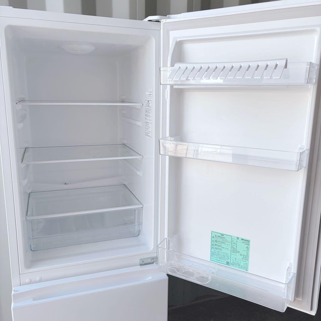運搬取付無料！ホワイト純正Hisenseスタイリッシュ2ドア冷蔵庫！完動超美品！