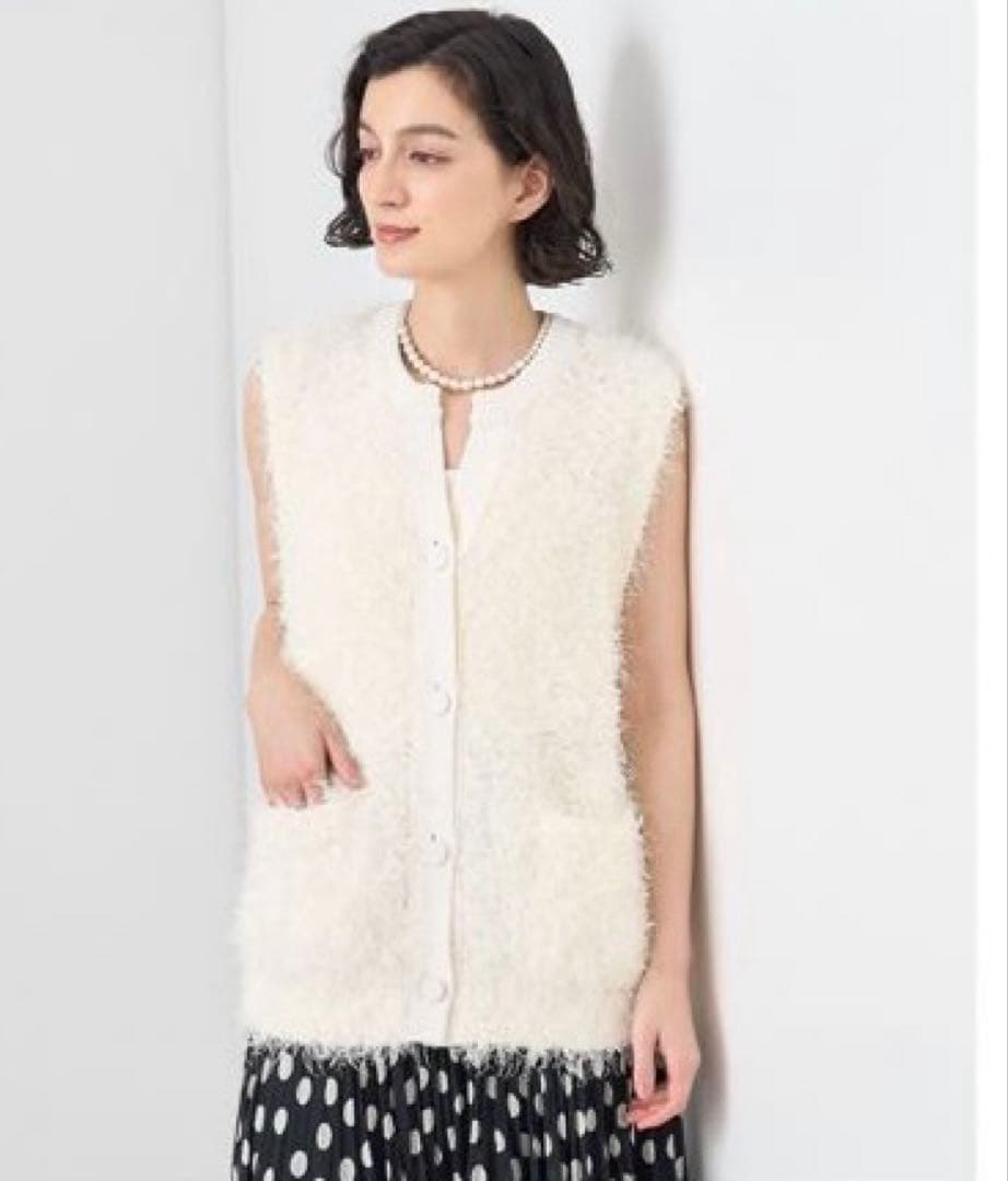 ここ【未使用品】ANAYIアナイ　ペーパーフェザーモールジレ　２点