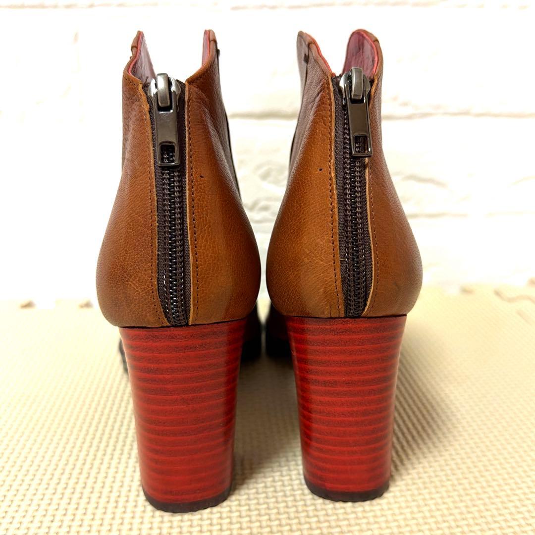 【未使用級】MANA マナ ショートブーツ チャンキーブーツ バックジップ 38