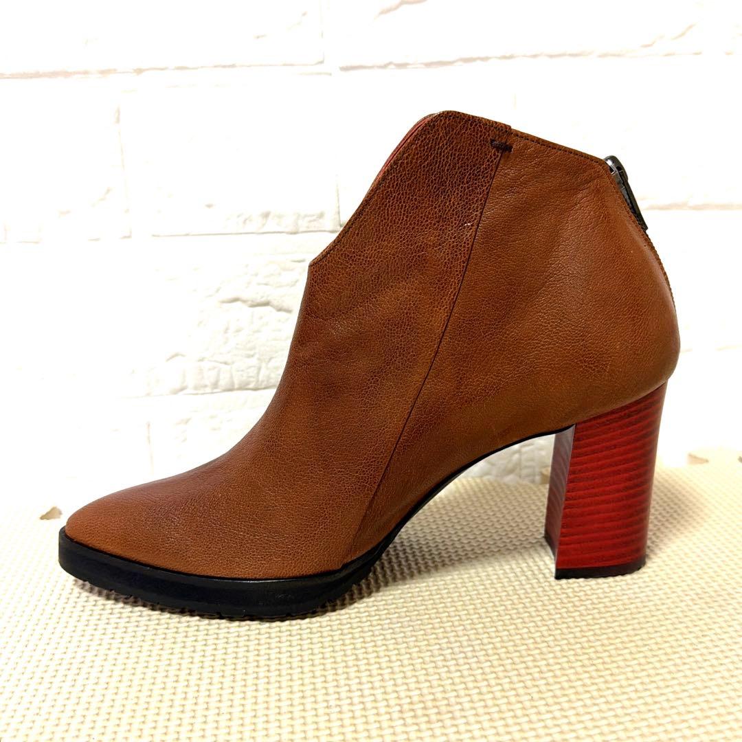 【未使用級】MANA マナ ショートブーツ チャンキーブーツ バックジップ 38