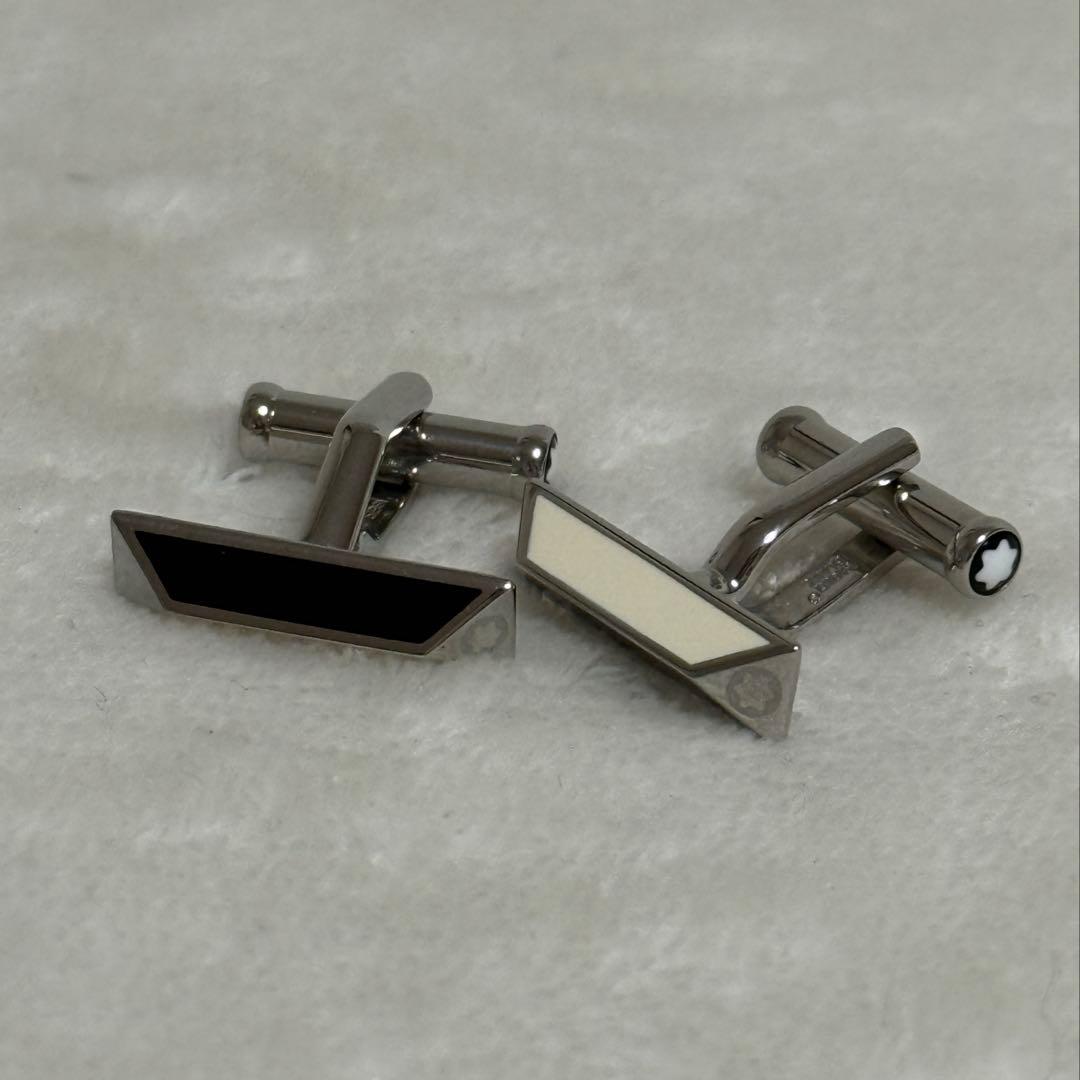 モンブラン★カフス★シルバー×黒×白系★美品