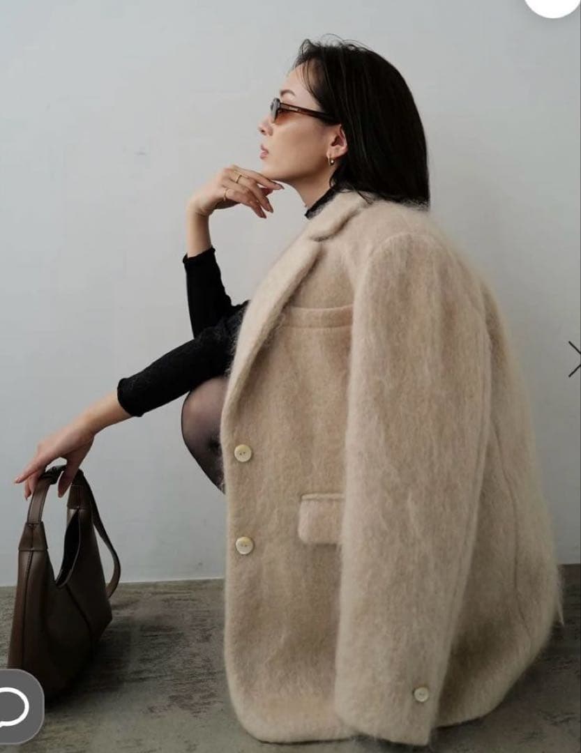 ánuans モヘアシャギーテーラードジャケット