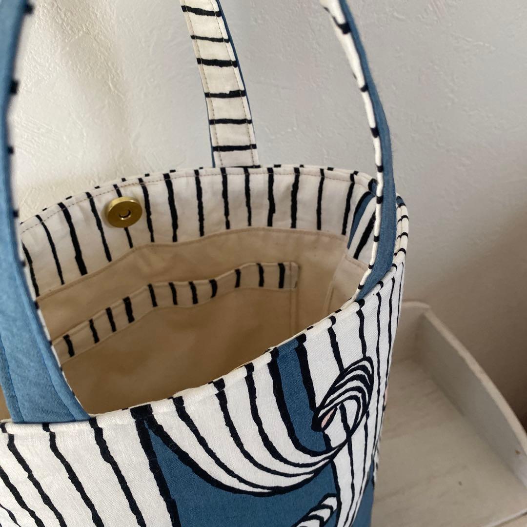 ♡handmade♡ ミナペルホネン　　まぁるい底のバケツバッグ