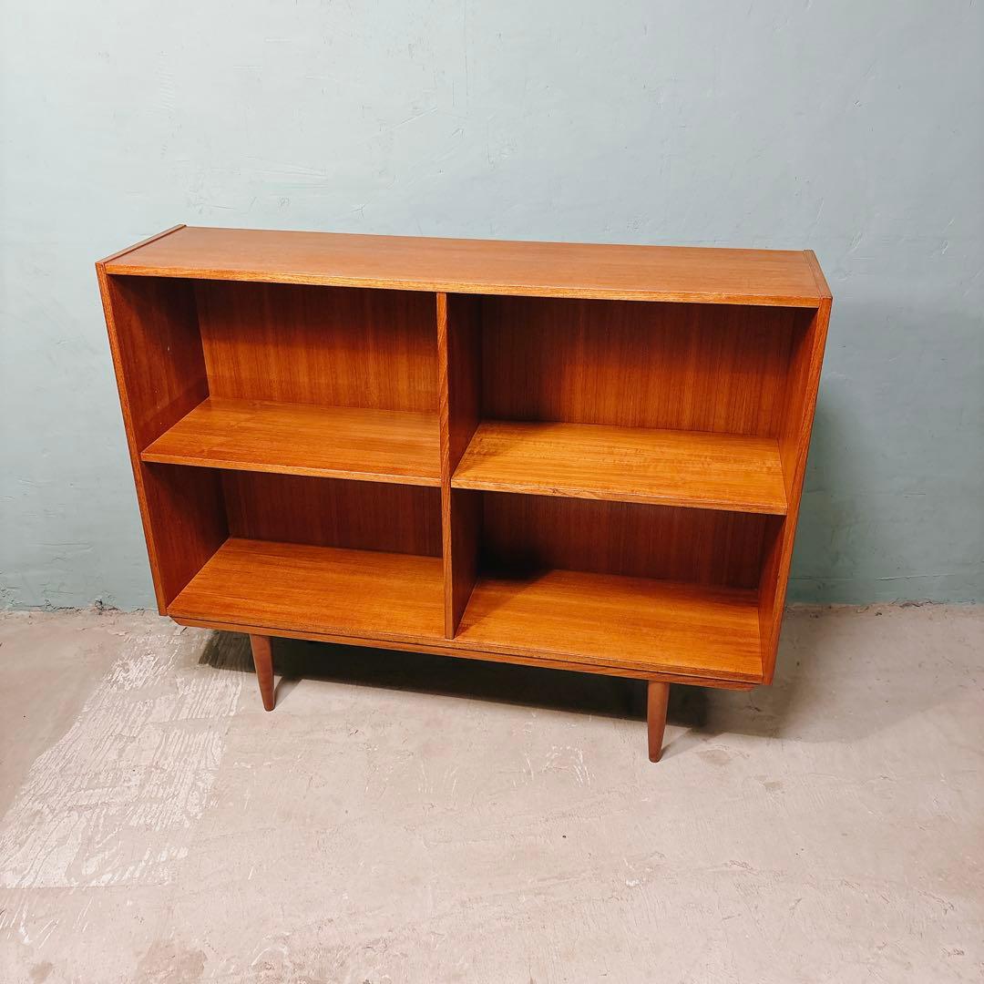 【ゆみぽん】デンマーク　チーク材　ブックシェルフ北欧家具　北欧ビンテージ