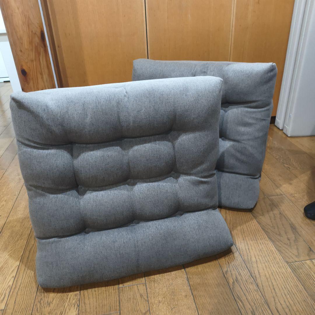 【状態良★】カインズ 2点セット 座布団にもなる背もたれイス F-Lepoco