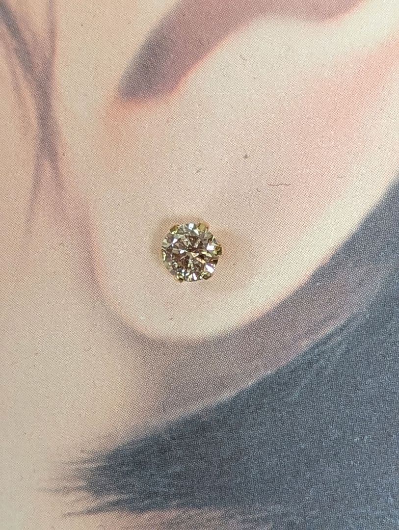 限定Sale！K18YG ♢片耳用♢天然 ダイヤモンドピアス