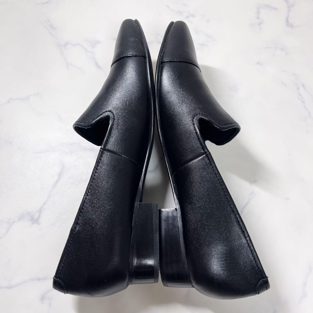 【未使用級】リーガル F25M スリッポン フラットシューズ レザー 24cm黒