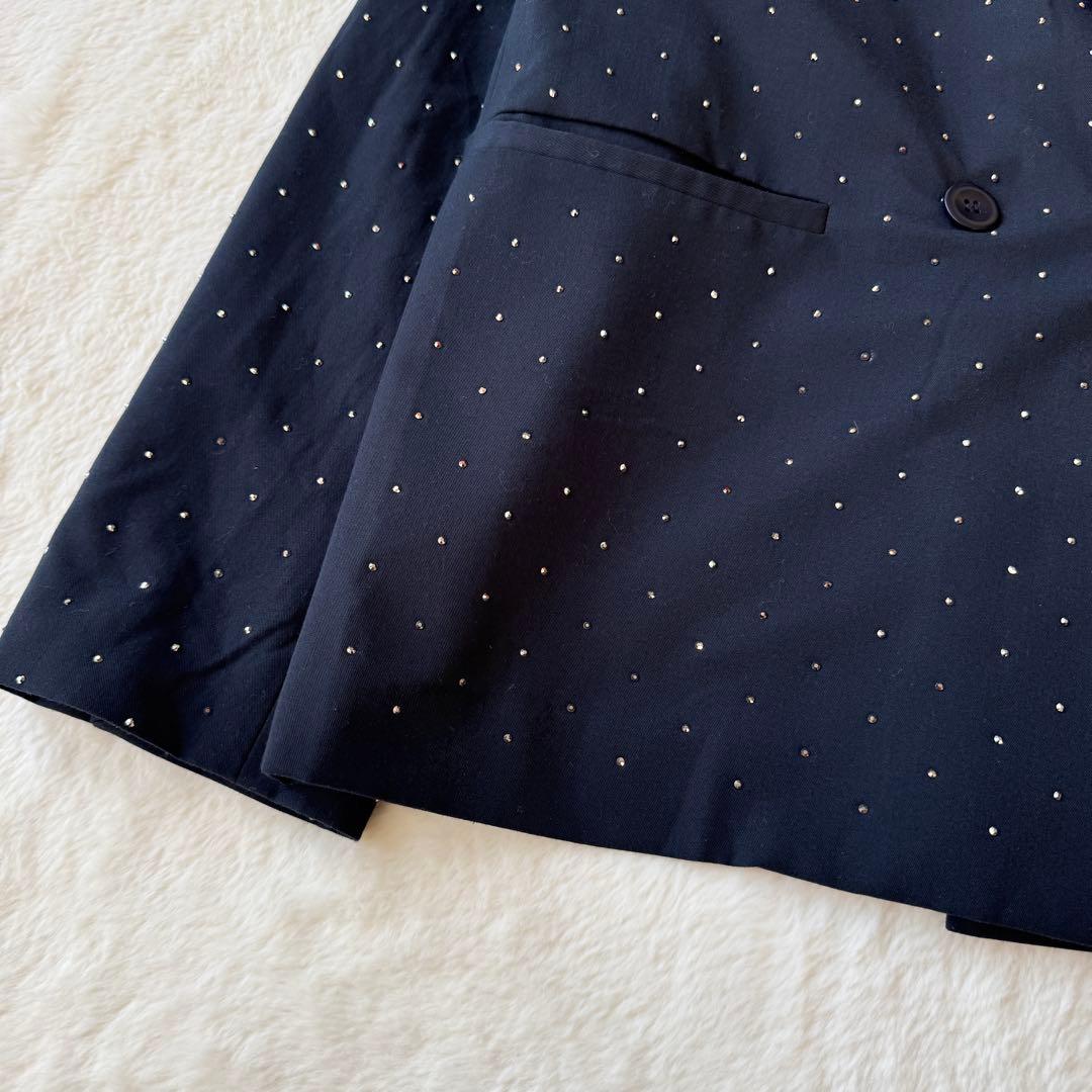 25AW Olu. ラインストーンジャケット ブラック