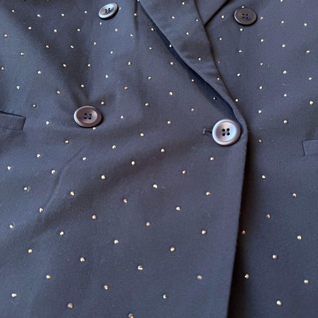 25AW Olu. ラインストーンジャケット ブラック