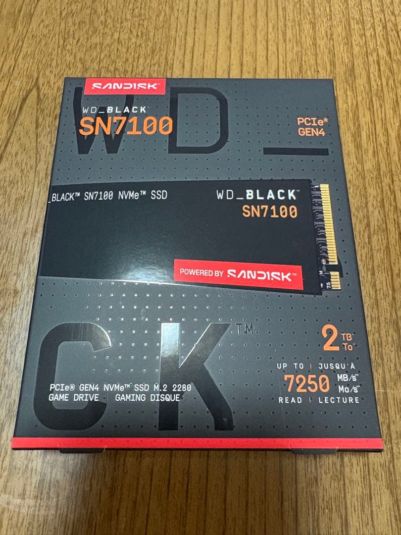 内蔵型SSD WD_Black SN7100 NVMe SSD WDS200T4X0E 2TB