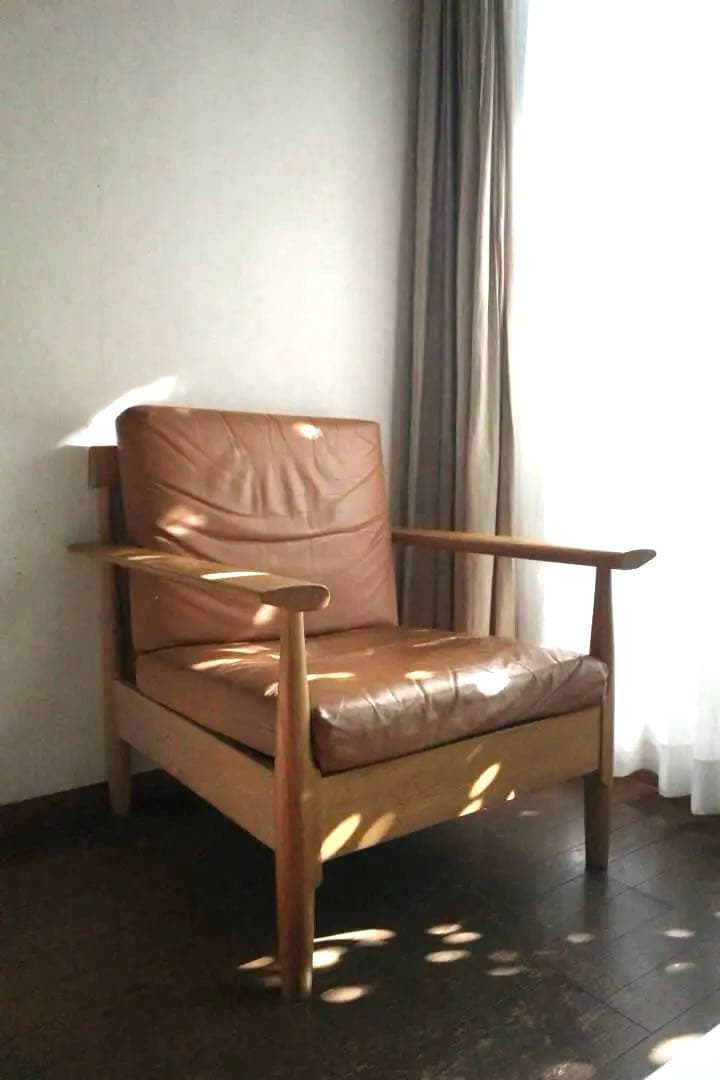 【harami 】ブラウン 本革 1人掛けソファ