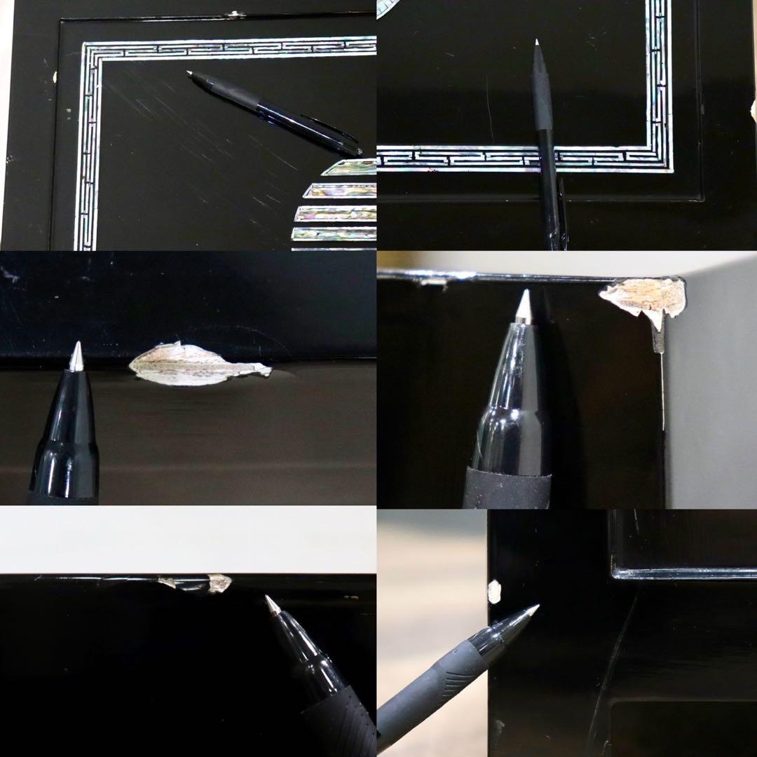 GMIK263○螺鈿細工 4段チェスト サイドチェスト 収納家具 引き出し収納