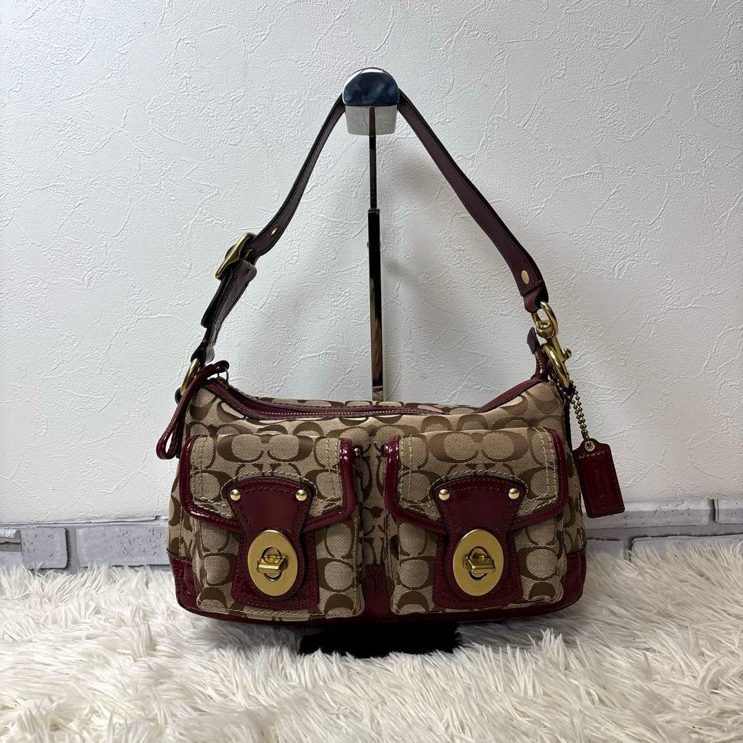 バッグ Coach Signature Legacy 65th Shoulder Bag