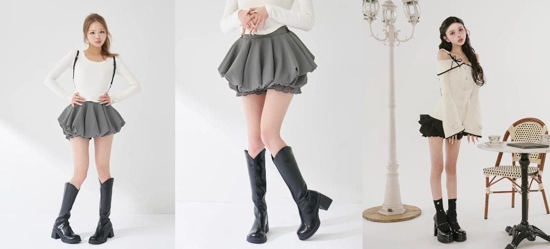 ダーリッチ darich ボリュームバルーンミニスカート ブラック FREE