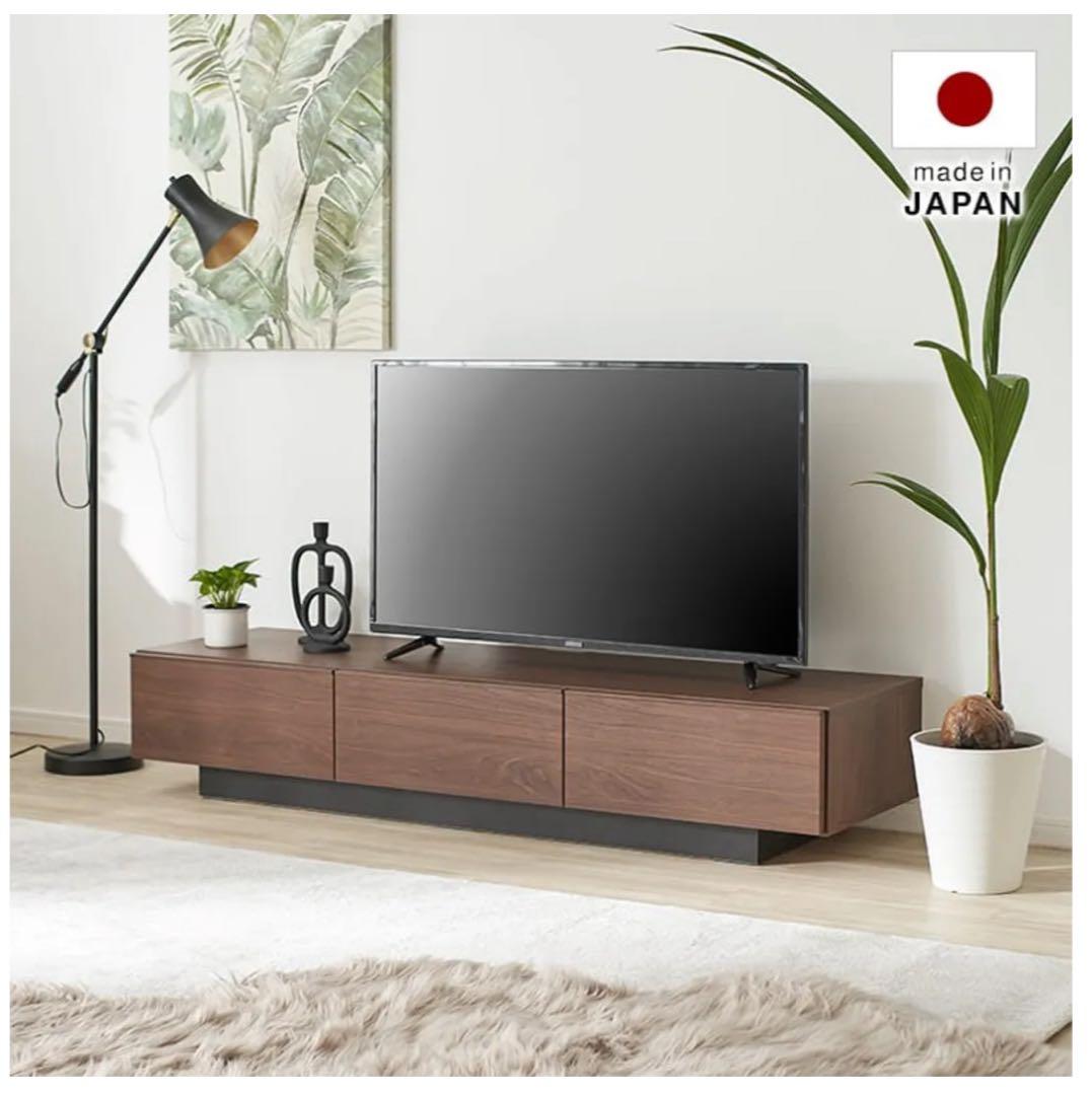 ウォールナット 木製 テレビ台 収納付き