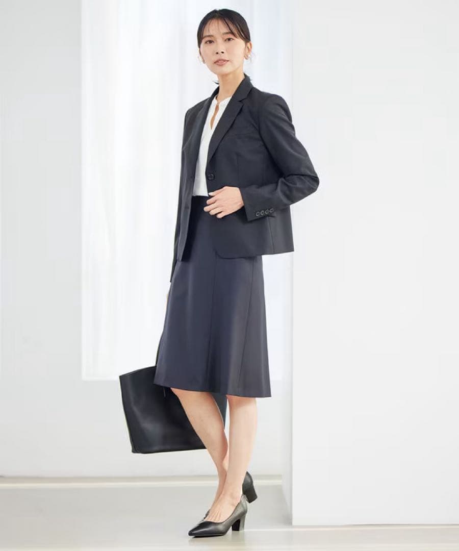 23区　美品　ファインネスウール ジャケット　フレアスカート　スーツセットアップ