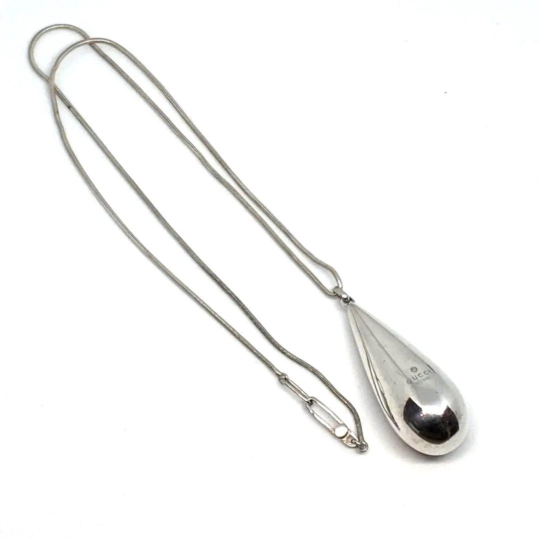 GUCCI ネックレス ティアドロップ シルバー