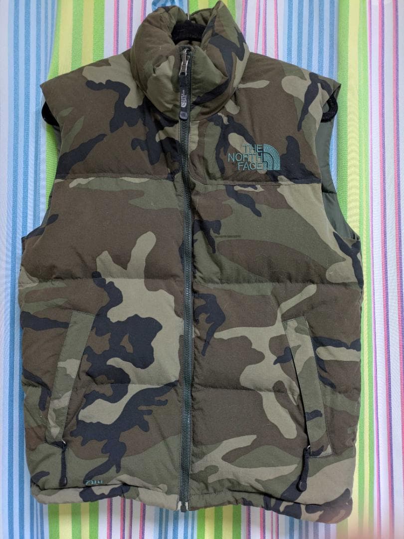 THE NORTH FACE ノースフェイス ダウンベスト 迷彩柄 S