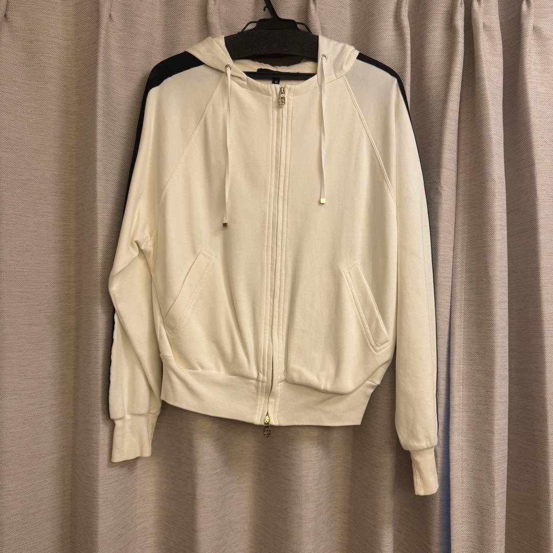 GUCCI フード付きパーカー Mサイズ ホワイト/ブラック