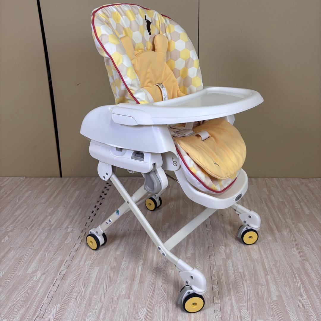 極上クリーニング済　☆美品☆　コンビ　ハイローベッド＆チェア　くまのプーさん