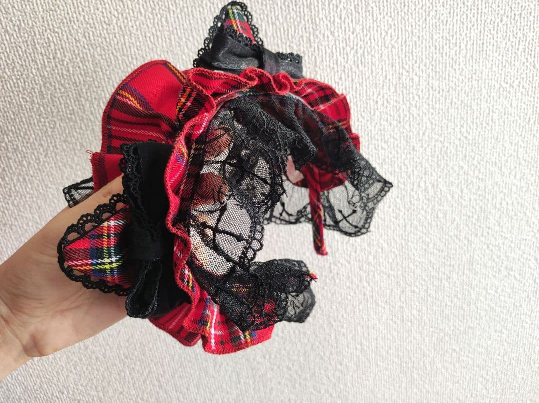 トゥアリス ラブハート チェックフリルドレス＋カチューシャセット Toalice