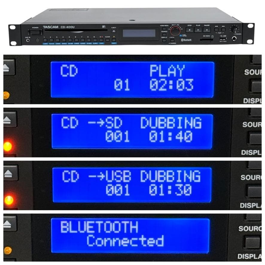 2025年製・優良中古品 TASCAM CDプレーヤー CD-400U