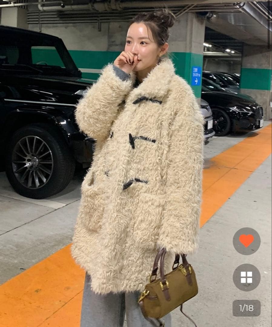 nugu CANIE ボアミドルコート