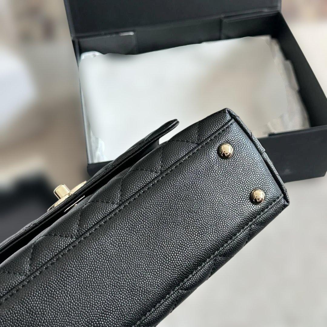 coco handle 23 ブラック キルティング バッグ