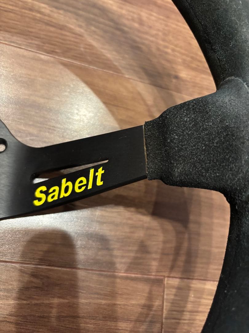 正規品Sabelt スエード ステアリング 本体Φ340 ディープ95mm