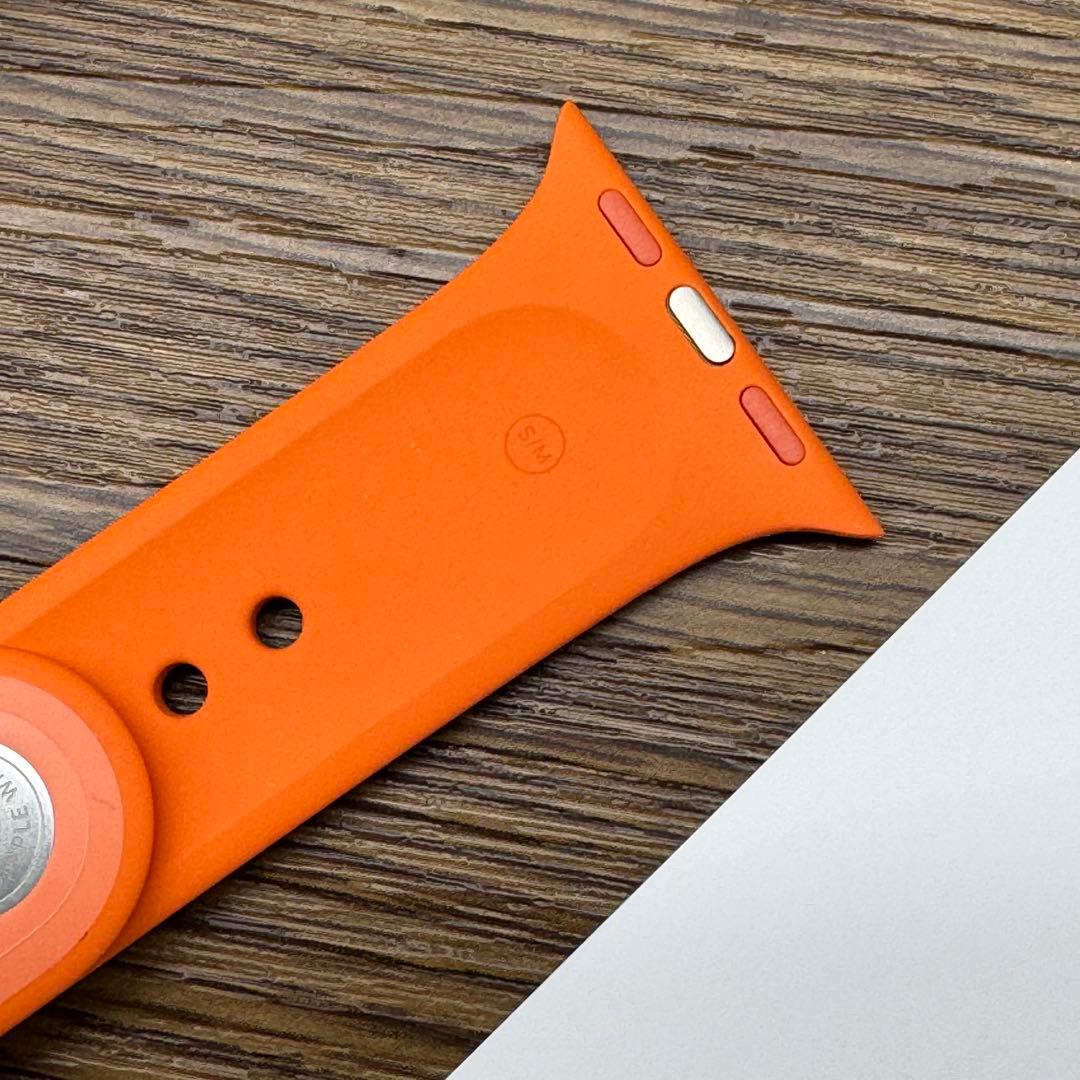 2193 Apple Watch エルメス　オレンジ　ラバー　スポーツバンド