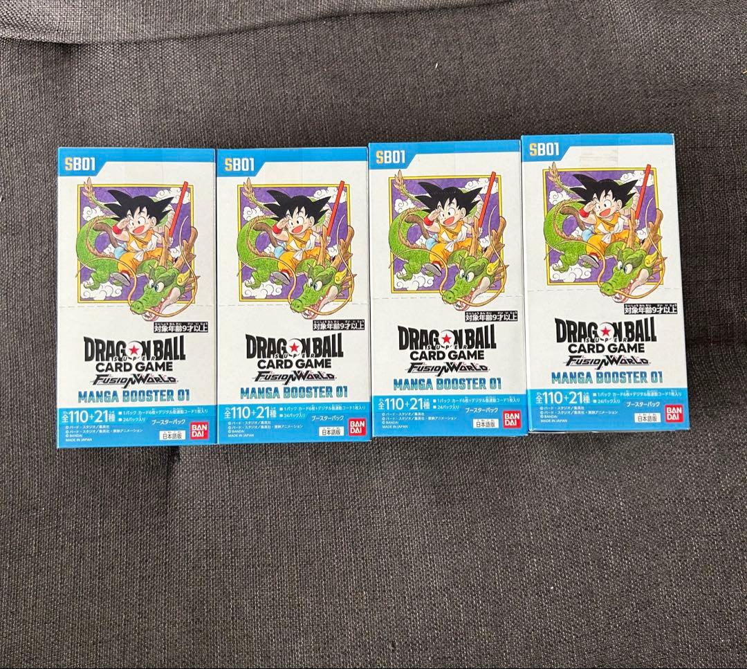 ドラゴンボール カードゲーム マンガブースター 4BOX 新品未開封