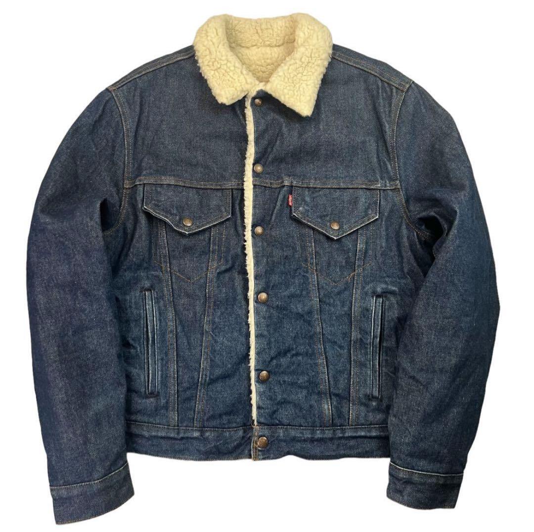 極美品 80s Levi's 70608-0217 ボアデニムジャケット 40