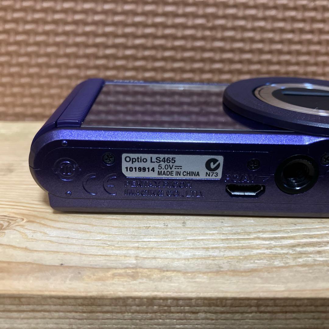PENTAX Optio LS465 アメジストパープル　バッテリー充電器付き