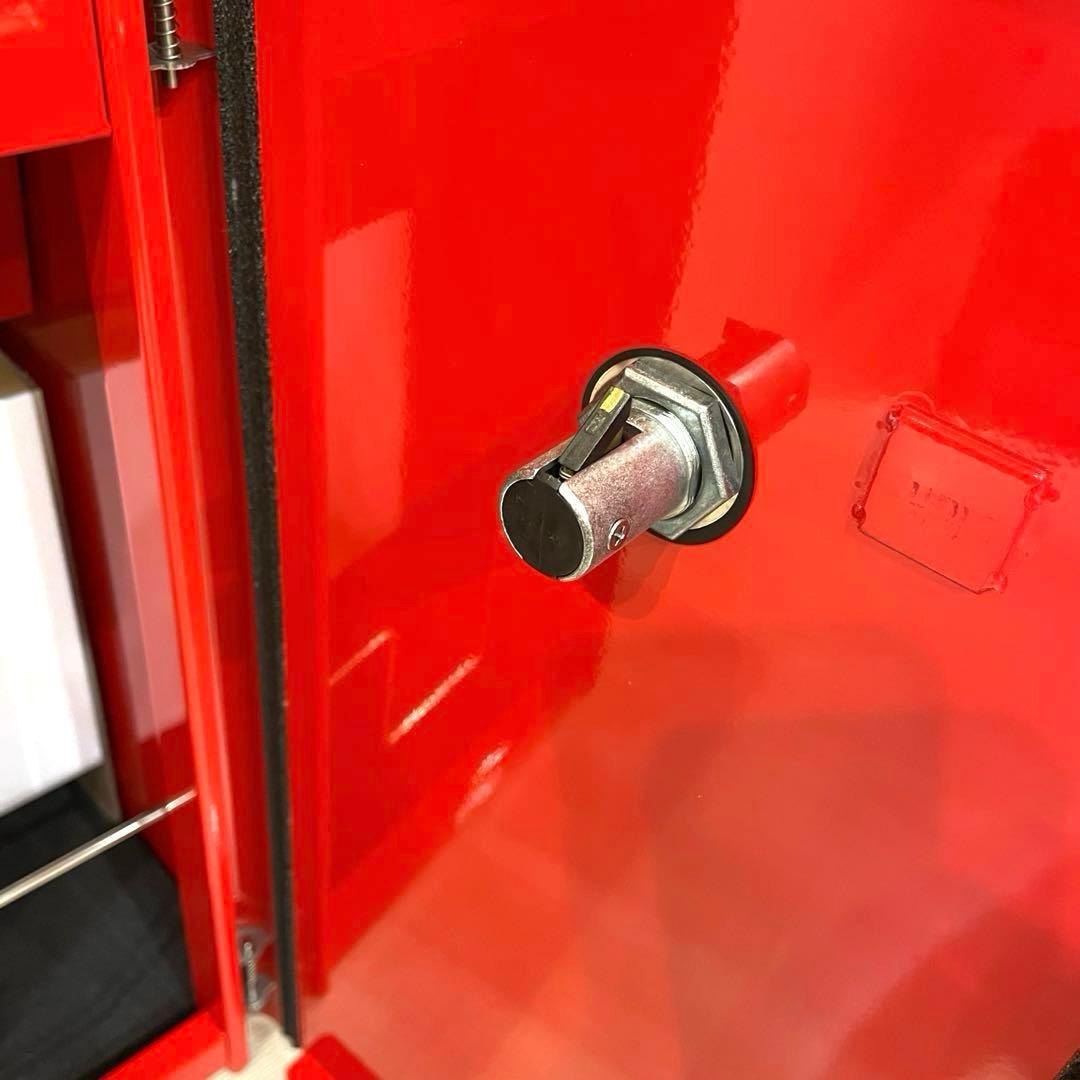 【未使用】フィール2 スタンド式ポスト 右勝手 郵便ポスト 大型投函 鍵付き 赤