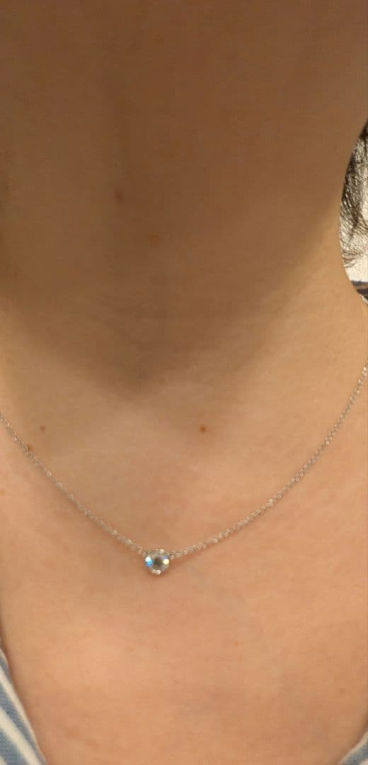 Polo様　極美品ティファニーバイザヤードネックレス0.38ct 鑑定書プラチナ