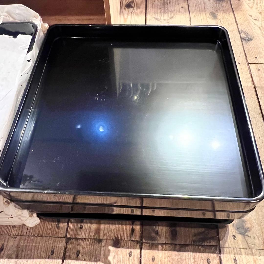 ① 輪島塗　御膳　10膳　黒漆縁金脚付膳　明治　漆器　能登　会席膳　お盆