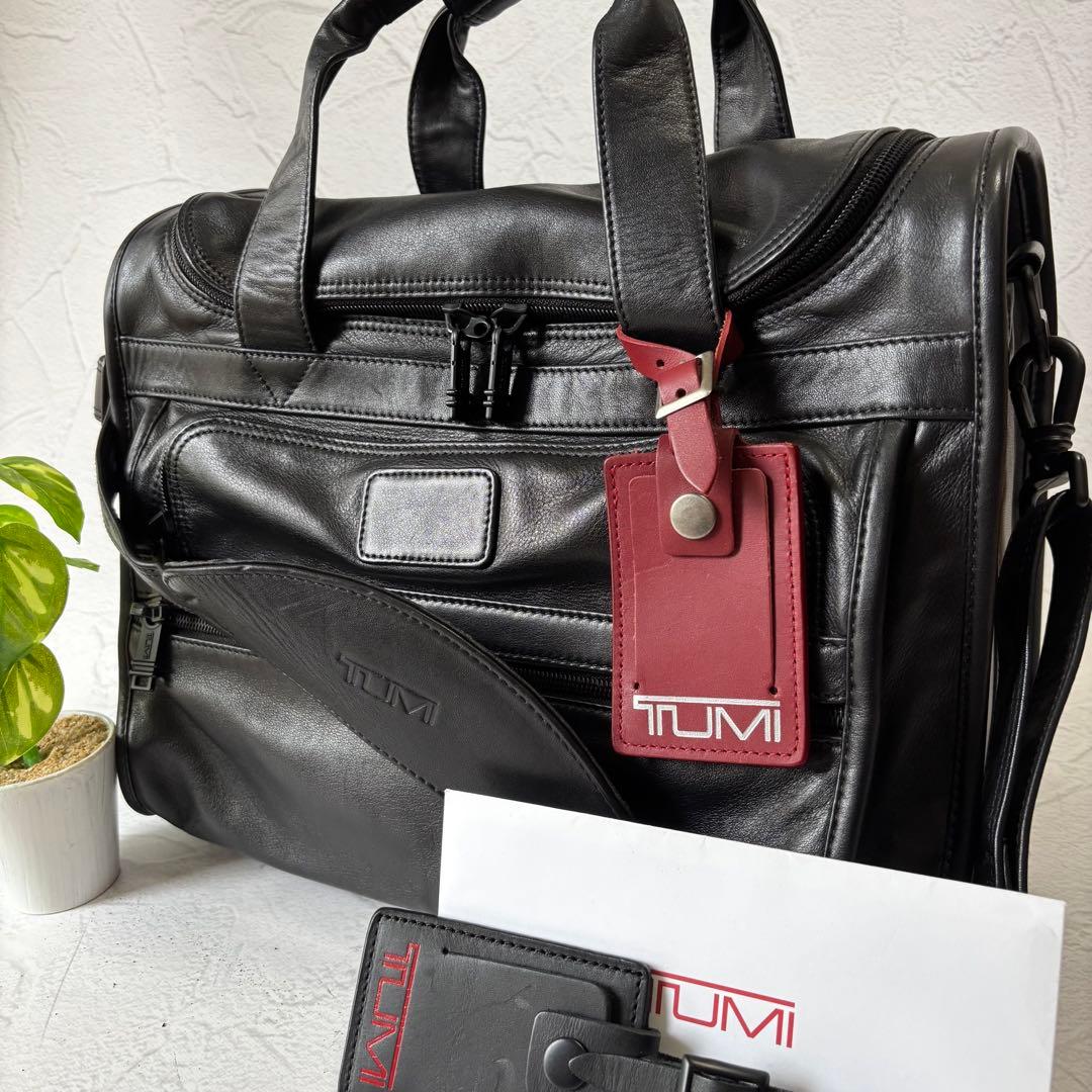 【希少】トゥミ ボストンバッグ ゴルフバッグ 2way 本革 レザー ブラック