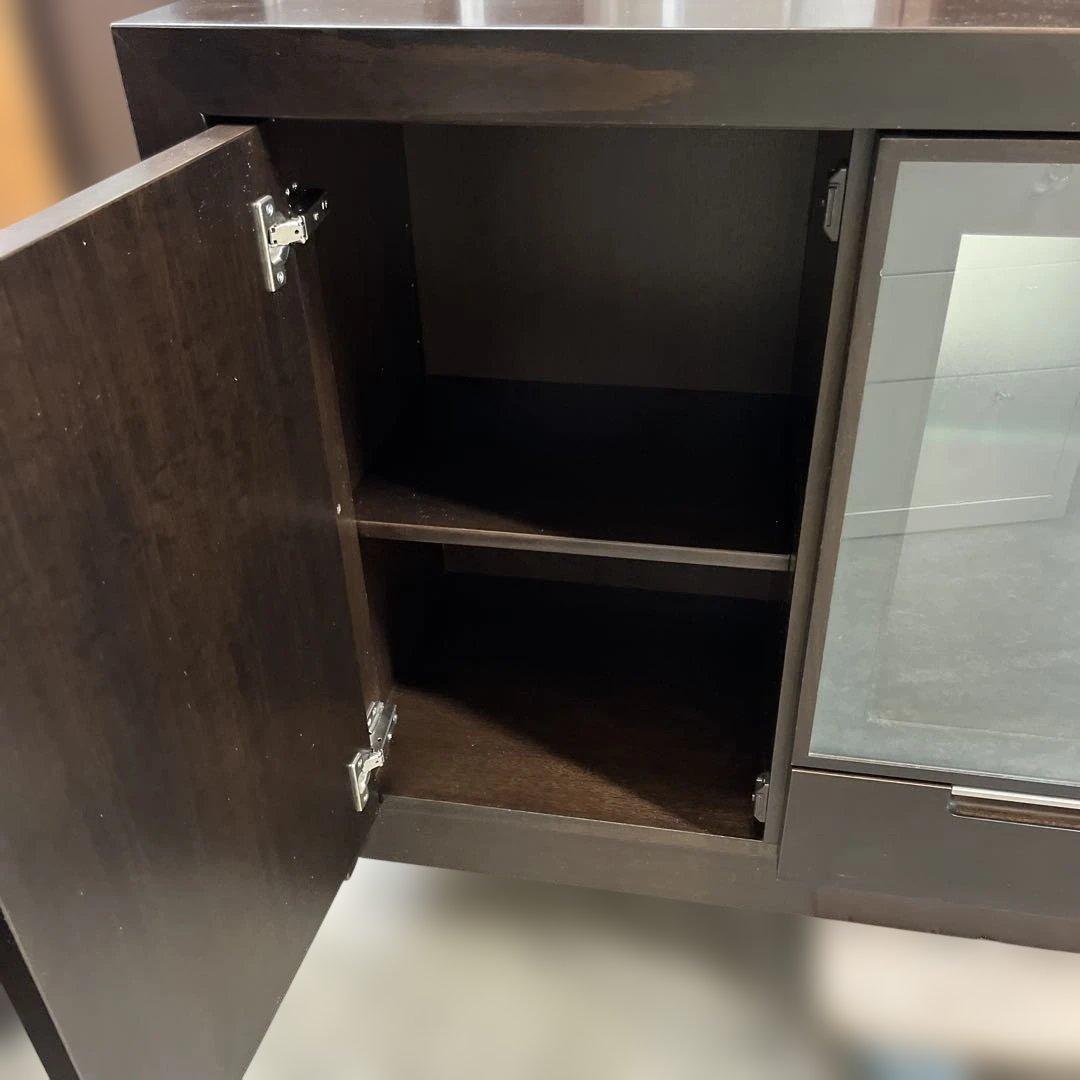 【カリモク】サイドボード◆ガラス棚◇鏡◆