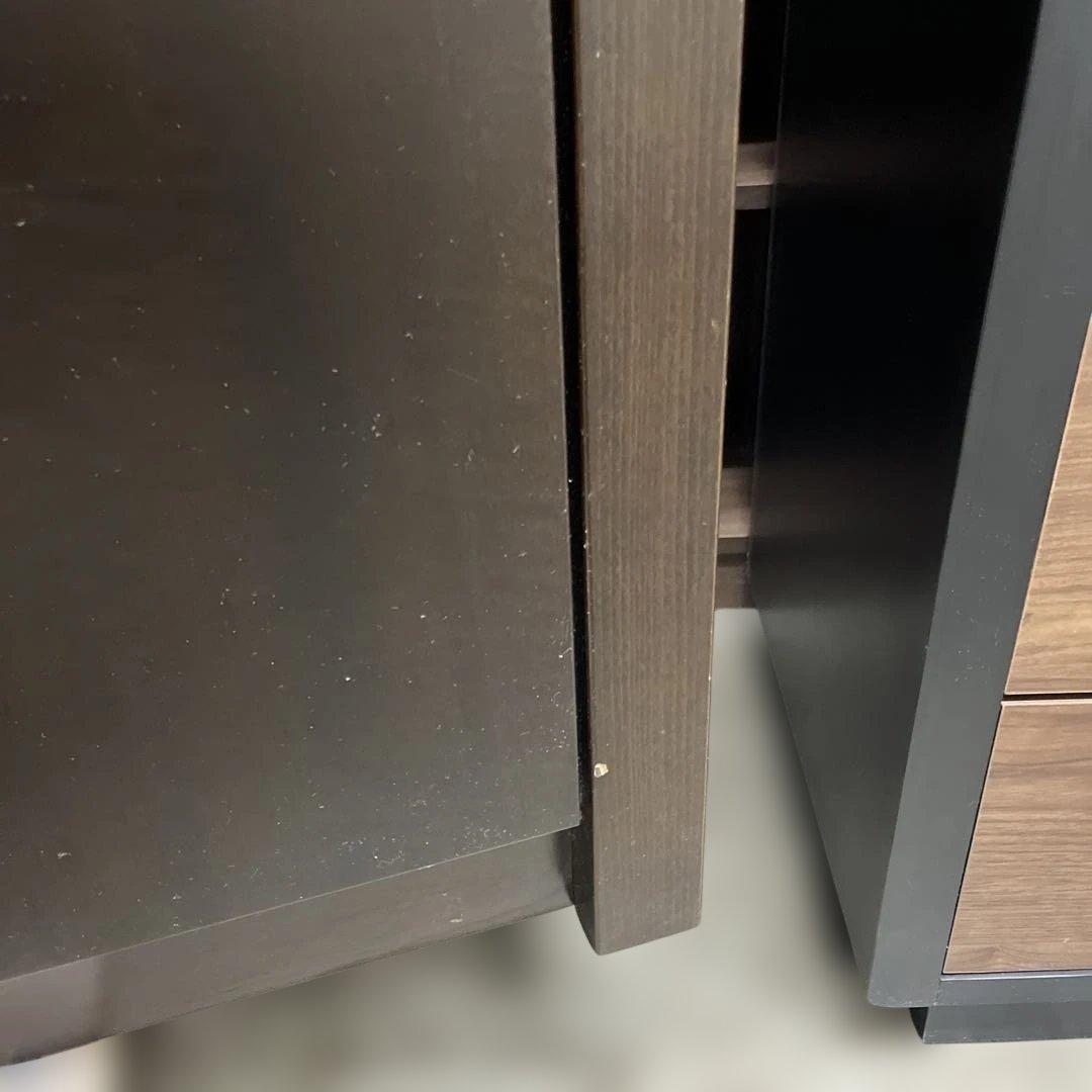 【カリモク】サイドボード◆ガラス棚◇鏡◆