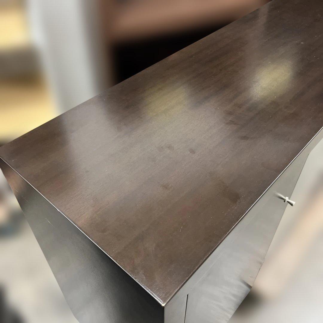 【カリモク】サイドボード◆ガラス棚◇鏡◆