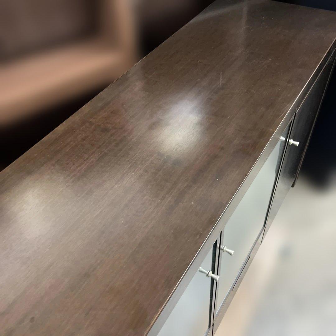 【カリモク】サイドボード◆ガラス棚◇鏡◆