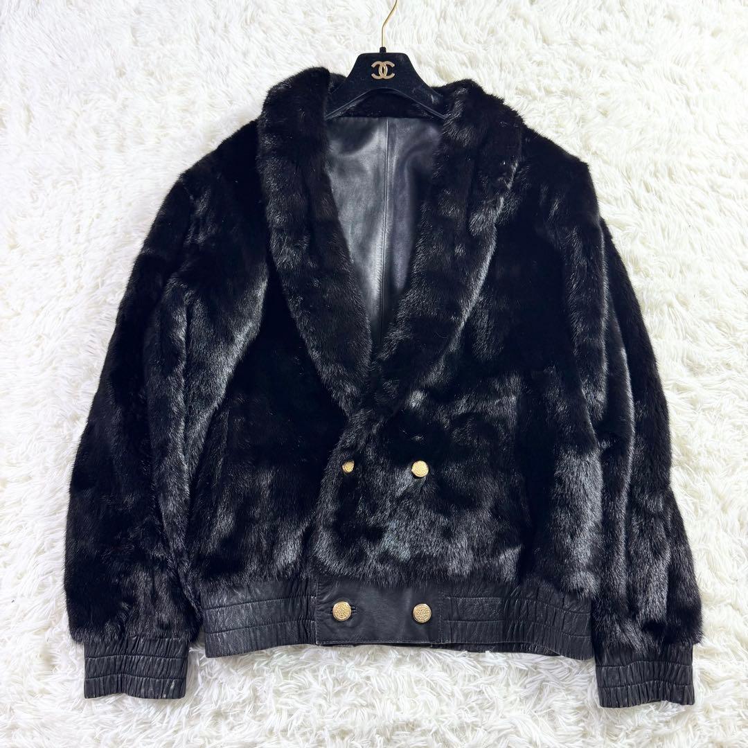 【極美品・希少】SAGA MINK リバーシブル レザージャケット ミンク 黒