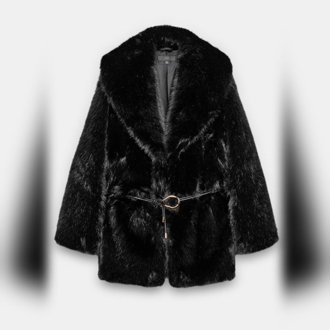 ZARA人気完売新作フェイクファーコートベルト付き新品未使用タグ付き