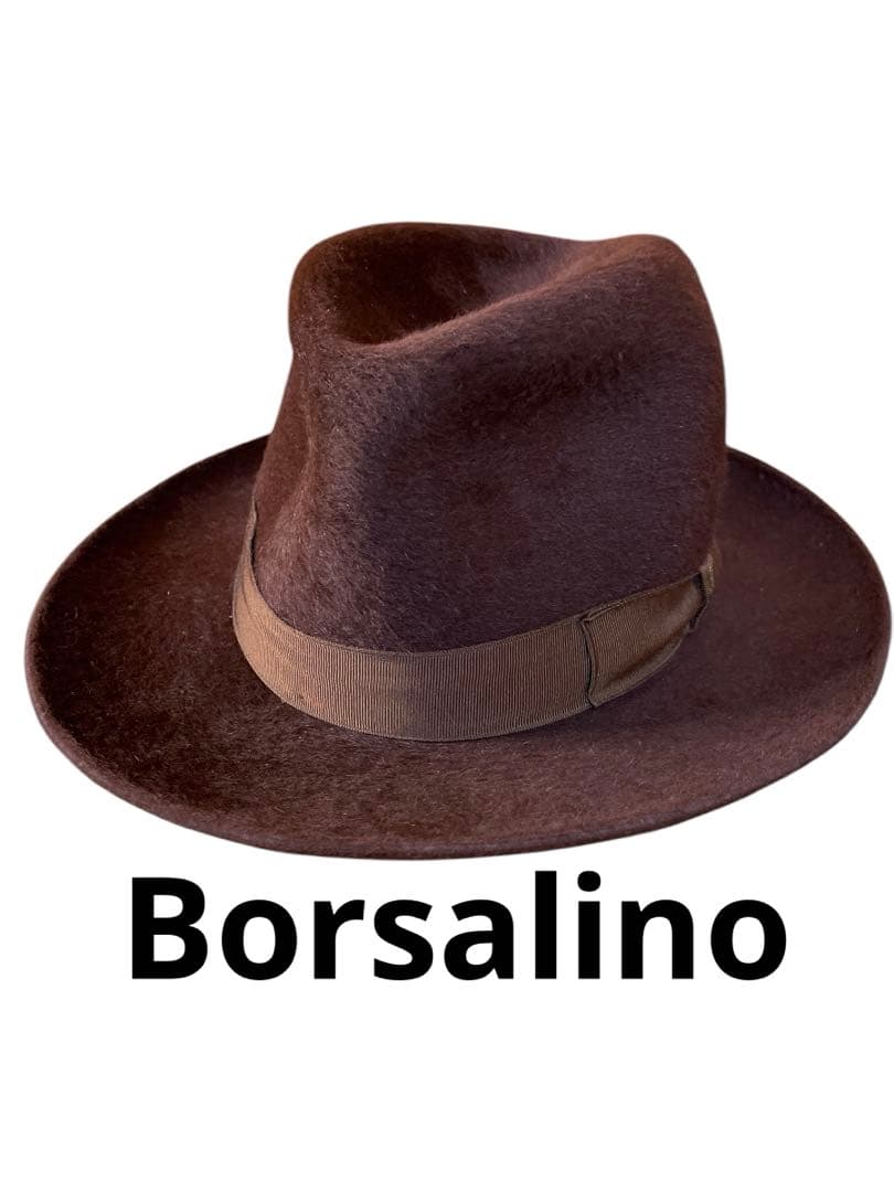 Borsalino ハット ボルサリーノ size56 カシミヤ グアナコ