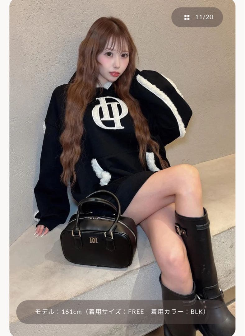 【即購入⭕️】Darich ダーリッチ DDボアスウェットフーディー ブラック